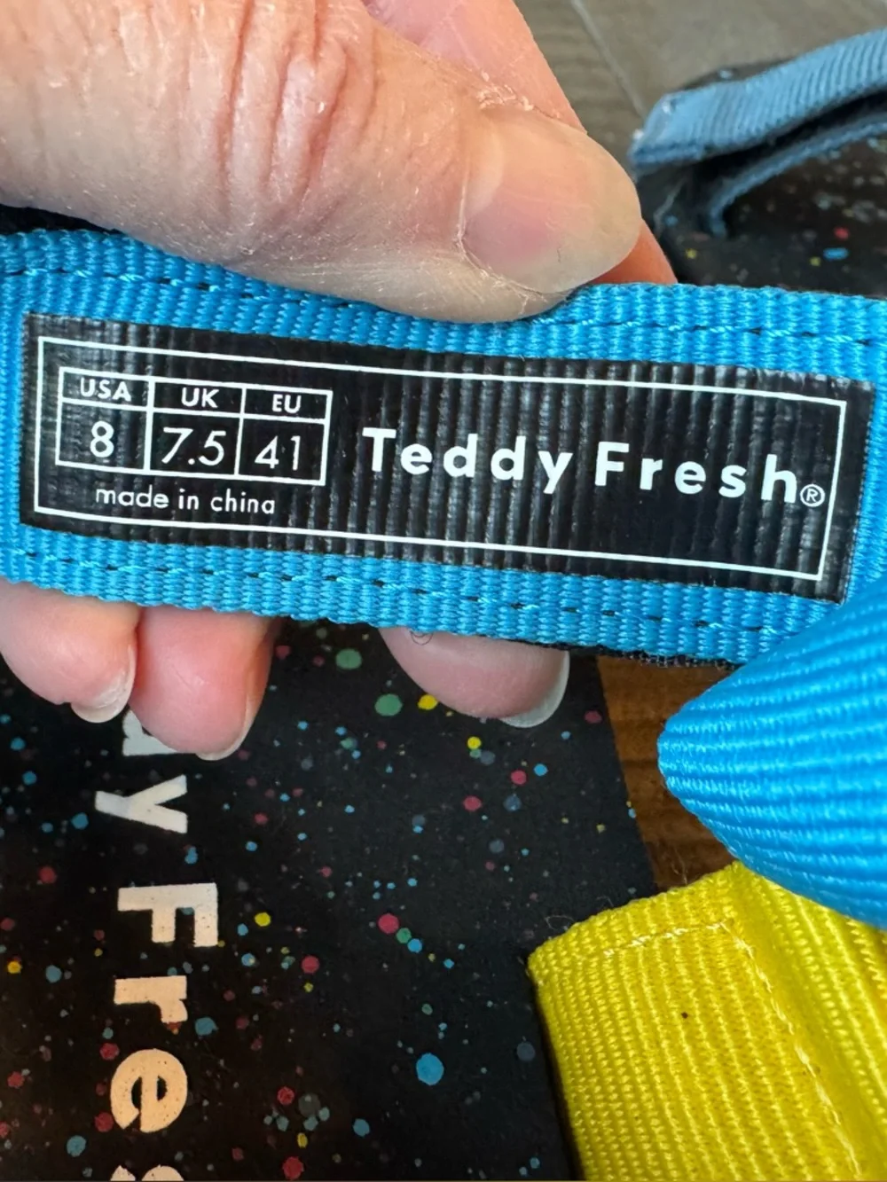 Teddy Fresh Combat Ready Warrior Colorblock Strap Retro Sandals Men’s Size 8